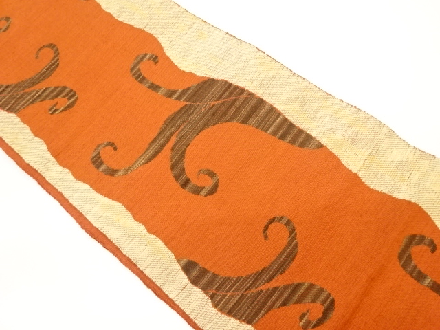 JAPANESE KIMONO / VINTAGE NAGOYA OBI / TSUMUGI / WOVEN ARABESQUE